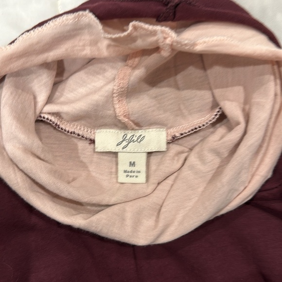 Nice Maroon cotton J Jill turtleneck with pink lining and highlights. size M - Picture 5 of 6